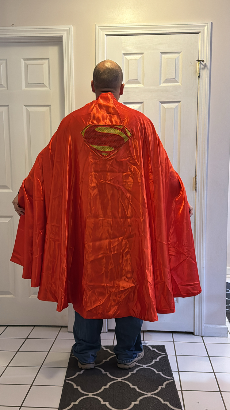 Superman Man of Steel Men's Red Satin Cape Size OS Rubie's Cosplay DC Comics
